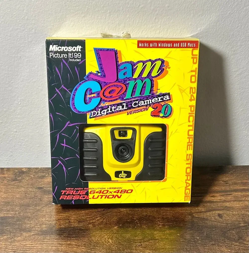 KB Gear JamCam 2.0 Digital Camera Yellow - 1999 Y2K Retro Vintage Digicam In Box